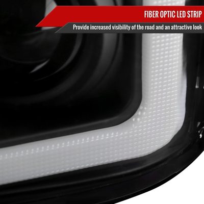 2008-2010 Ford F-250/350/450/550 Super Duty Headlights LED Signal Black