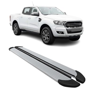 2019-2023 Ford Ranger Double Cab Running Boards Side Steps Silver