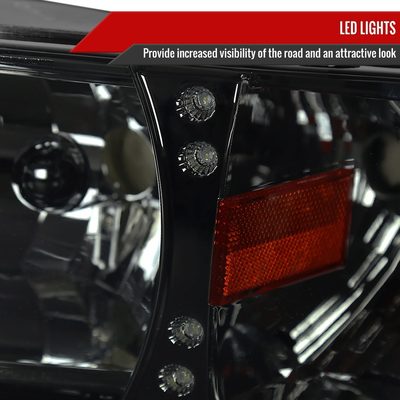 1994-2001 Dodge RAM 1500/ RAM 2500 3500 Crystal Headlights Chrome/Smoke