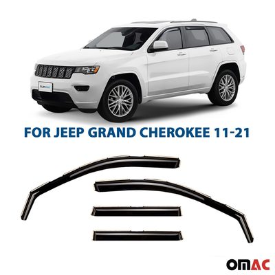 Clim Art Wind Deflectors for Ford Explorer 2011-2019 Shatterproof Dark Smoke 4x