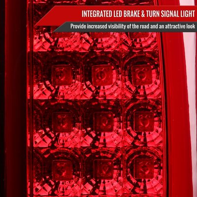 2007-2009 Dodge RAM 1500/2500/3500 LED Tail Lights Chrome/Red Clear Lens