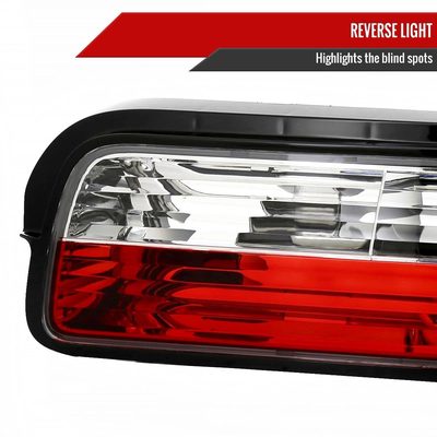 1989-1994 Nissan 240SX S13 Coupe Tail Lights Chrome Housing/Red Clear Lens