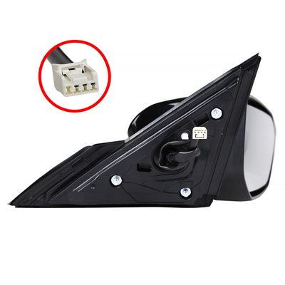 2016-2018 Honda Civic Glossy Black 3-Pin Adjustable Side Mirror Passenger Side