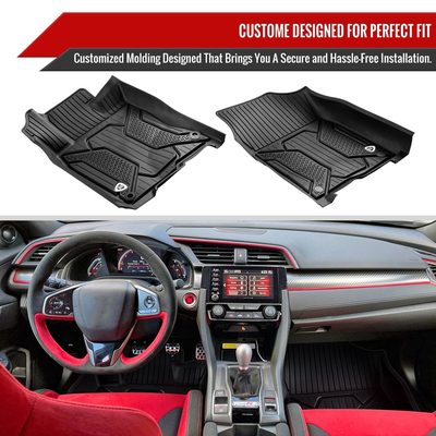 2016-2021 Honda Civic All Weather TPE Floor Mats Liner 5Pcs