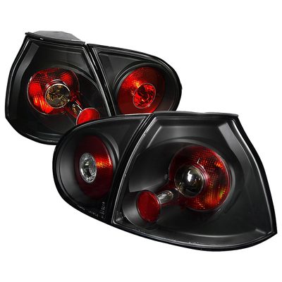 2006-2009 VW Golf GTI Mk5/Rabbit/R32 Tail Lights Matte Black/Clear Lens