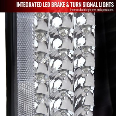 2002-2006 Dodge RAM LED Tail Lights Matte Black Housing/Clear Lens
