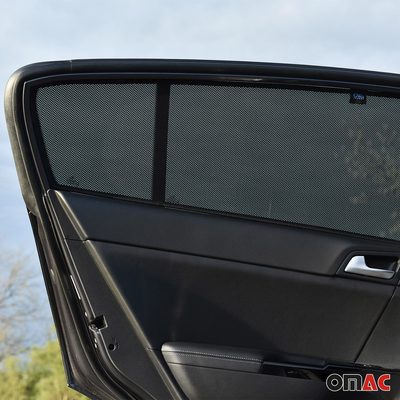 2015-2016 Kia Sportage Side Rear Window Curtain Mesh Black 2Pcs