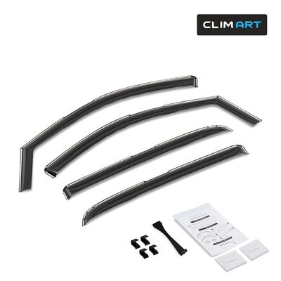 Clim Art Wind Deflectors for Dodge Ram 1500 2500 3500 2002-2009 Megacab Dark 4x