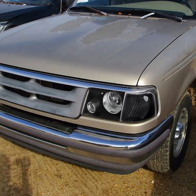 1993-1997 Ford Ranger Headlights Integrated H3 Projector Fog Light Black