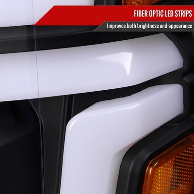 2015-2019 Chevy Silverado 2500HD/3500HD LED Projector Headlights Matte Black
