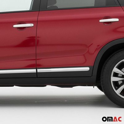 2011-2015 Kia Sorento Side Door Molding Trim Skirt Garnish Stainless Steel Silver 4Pcs