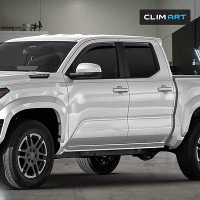 Clim Art Wind Deflectors for Toyota Tacoma Double Cab 2024-2026 Smoke Dark 4Pcs