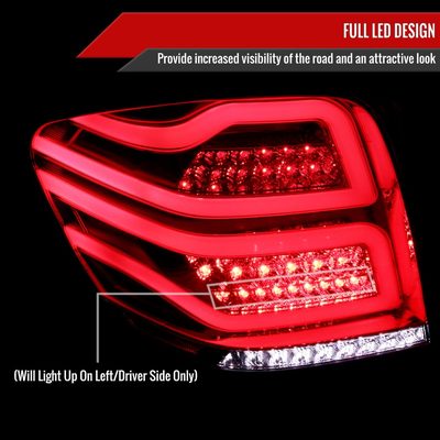 2006-2011 Mercedes Benz W164 ML Class LED Tail Lights Chrome/Red Lens