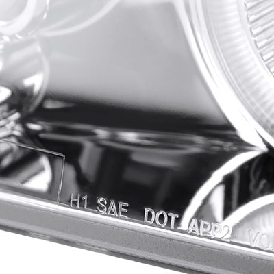 1993-1997 Toyota Corolla Dual Halo Projector Headlights Chrome/Clear Lens
