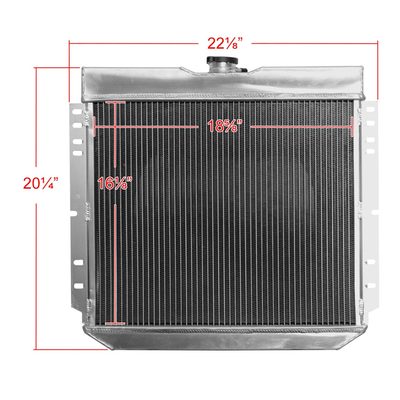 1963-1977 Ford Mustang Mercury Comet/Cougar/XR7 3 Row Radiator & Shroud Fan