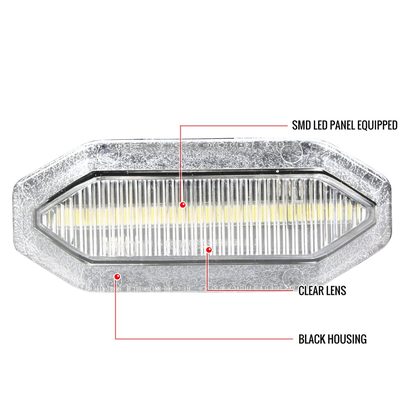 2015-2017 Ford Mustang Front Grille LED Driving Lights - 6PC Chrome/Clear Lens