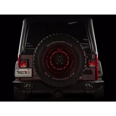 Tercera luz de freno circular para llanta de refacción Rugged Ridge para Wrangler JL 18-25 (2 y 4 puertas)