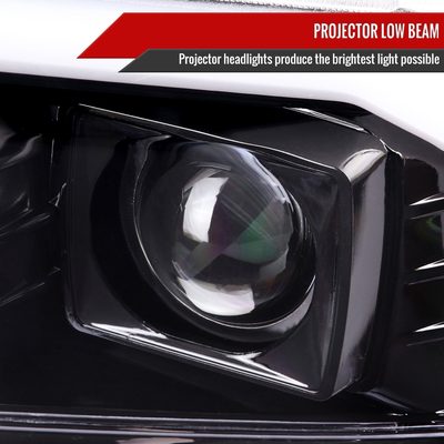 1999-2004 Ford F-250/350/450/550 /00-2004 Excursion LED Bar Headlights Black