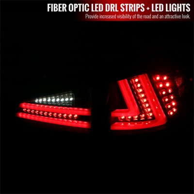 2006-2008 Lexus IS250/IS350 LED Tail Lights & Trunk Lights Black/Clear Lens