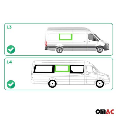 2006-2018 Mercedes Sprinter W906 Window Glass Mid Right & Left Side Set L3 L4