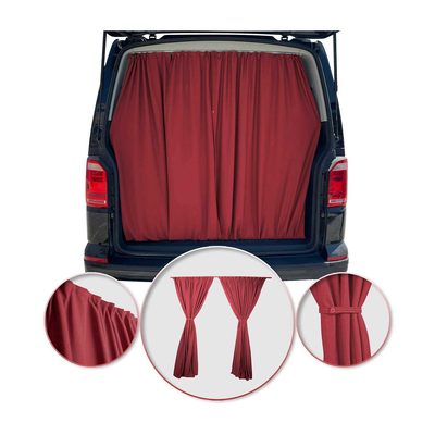 Chevrolet Astro Trunk Tailgate Curtains Red 2 Privacy Curtains