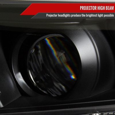 2011-2013 Toyota Highlander Projector Headlights SMD LED Light Strip Black