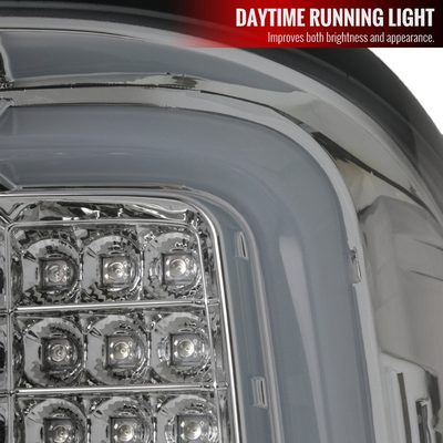 2014-2018 GMC Sierra 1500/2500HD/3500HD LED Tail Lights Chrome/Clear Lens