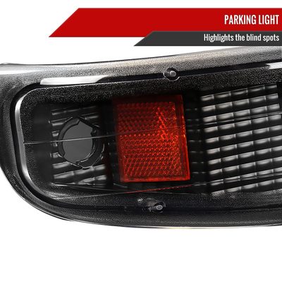 1999-2002 Chevy Silverado/ 00-2006 Tahoe Suburban Bumper Lights Matt Black