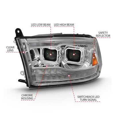 Fits 2009-2018 Ram 1500, 2010-2018 2500/3500, 2019-2023 1500 Classic (ANZ-111465)