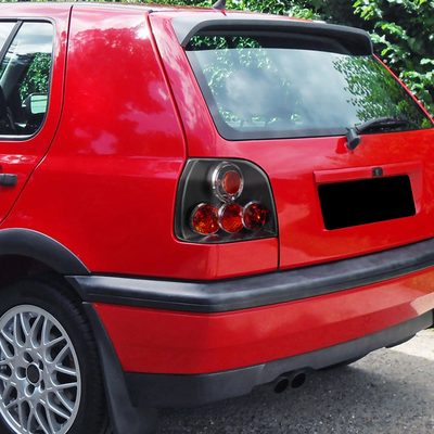 1993-1998 VW Golf Mk3 Tail Lights Matte Black Housing/Clear Lens