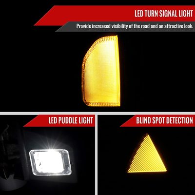 2016-2022 Nissan Titan BSM Memory Fuction & Manually Chrome Towing Mirrors