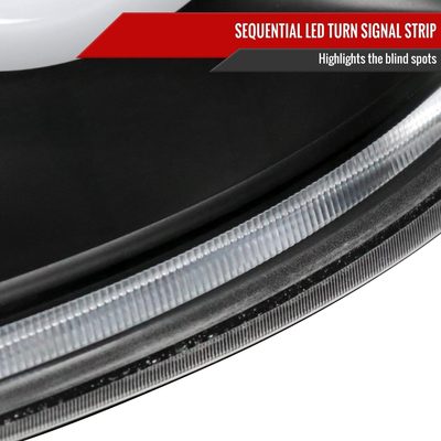 2003-2007 Infiniti G35 Coupe White LED Halo Signal Tail Light Matt Black/Clear