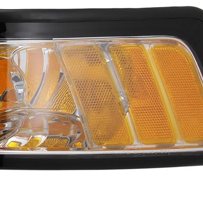 1999-2004 Ford Mustang Factory Headlights w/Amber Reflectors Chrome/Clear