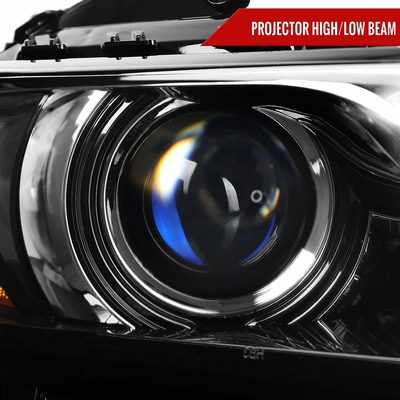 For Chevrolet Impala 2014-2020 Factory Style Projector Headlight - Passenger Side Jet Black Housing Clear Lens
