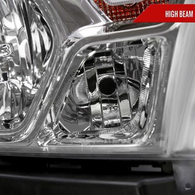 For Dodge RAM 1500 2019-2024 Factory Style Crystal Headlight Passenger Side Only Chrome Housing Clear Lens