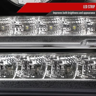 2002-2005 Ford Explorer Dual Halo Projector Headlights Matte Black/Clear Lens