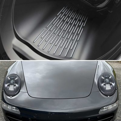 For Porsche 911 997.1 2005-2008 LED Projector DRL Headlights Matte Black Housing Glossy Black Accents Clear Lens