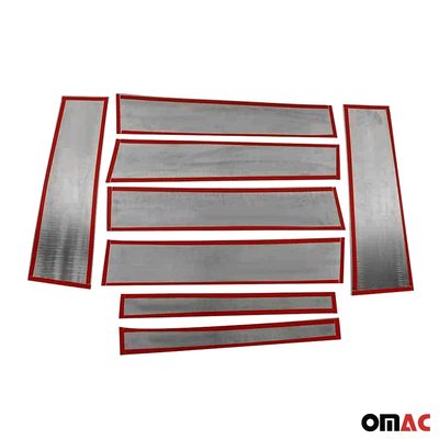 2015-2022 RAM ProMaster City Window B Pillar Posts Door Trim Stainless Steel Dark 8x