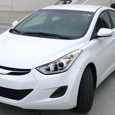 2011-2013 Hyundai Elantra LED Bar Projector Headlights Chrome/Clear Lens