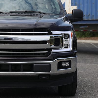 2018-2020 Ford F-150 LED CBar Projector Headlights Signal Lights Chrome Clear