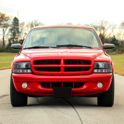 1997-2004 Dodge Dakota/ 1998-2003 Durango Crystal Headlights Matte Black/Clear