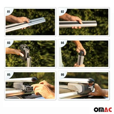 2019-2026 Toyota Corolla Touring Sports Roof Rack Cross Bars Silver