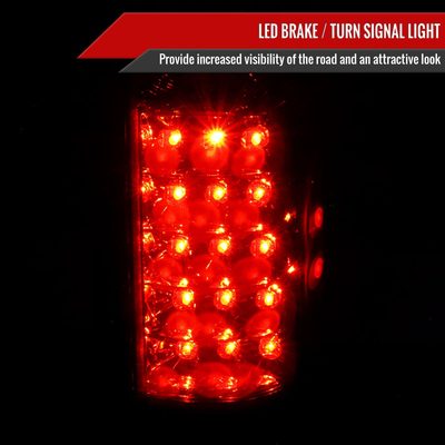 1988-2000 Chevy Silverado/Tahoe/Suburban/Sierra/Yukon Tail Lights Chrome/Red