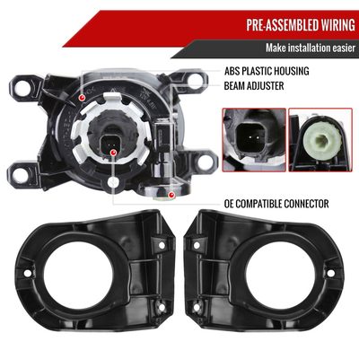 2022-2023 Toyota Corolla Cross LED Fog Lights Kit Chrome Housing/Clear Lens