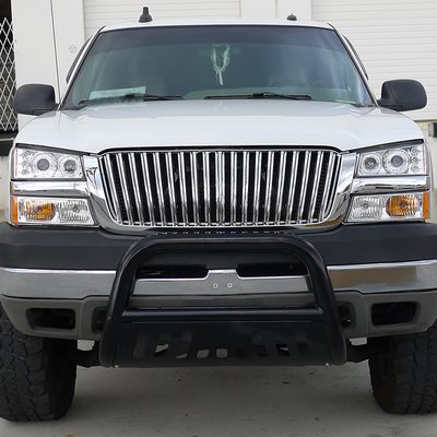 2002-2007 Chevy Silverado/Avalanche Bumper Lights Chrome Housing/Clear Lens