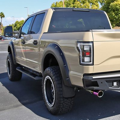 2015-2018 Ford F-150 Front & Rear Mud Flap Splash Guards Models w/Wheel Lip