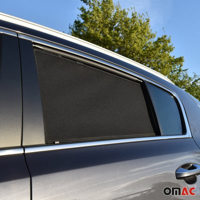 2015-2016 Kia Sportage Side Rear Window Curtain Mesh Black 2Pcs