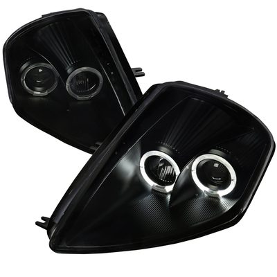 2000-2005 Mitsubishi Eclipse Dual Halo Projector Headlights Black/Smoke Lens