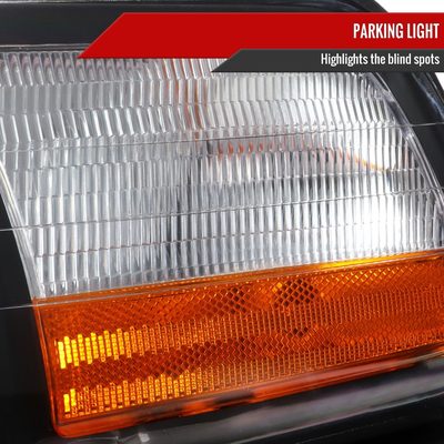 2005-2011 Lincoln Town Car Factory Style Headlights Matte Black/Clear Lens