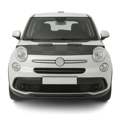 2014-2020 Fiat 500L Car Bonnet Mask Hood Bra Black Chequered 1 Pc